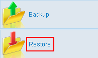 Click Restore để chạy chức năng phục hồi